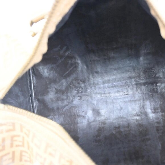 FENDI Logo Zucchino Travel Hand Bag Coating Canvas Leather Brown GHW 68KB162 - Picture 10 of 15